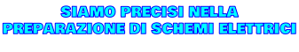 SIAMO precisi NELLA  PREPARAZIONE DI SCHEMI ELETTRICI